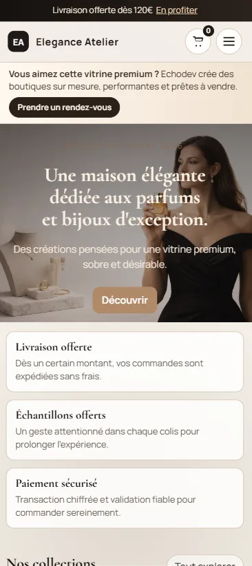 Elegance Atelier Boutique en ligne premium (site modèle) - image 5